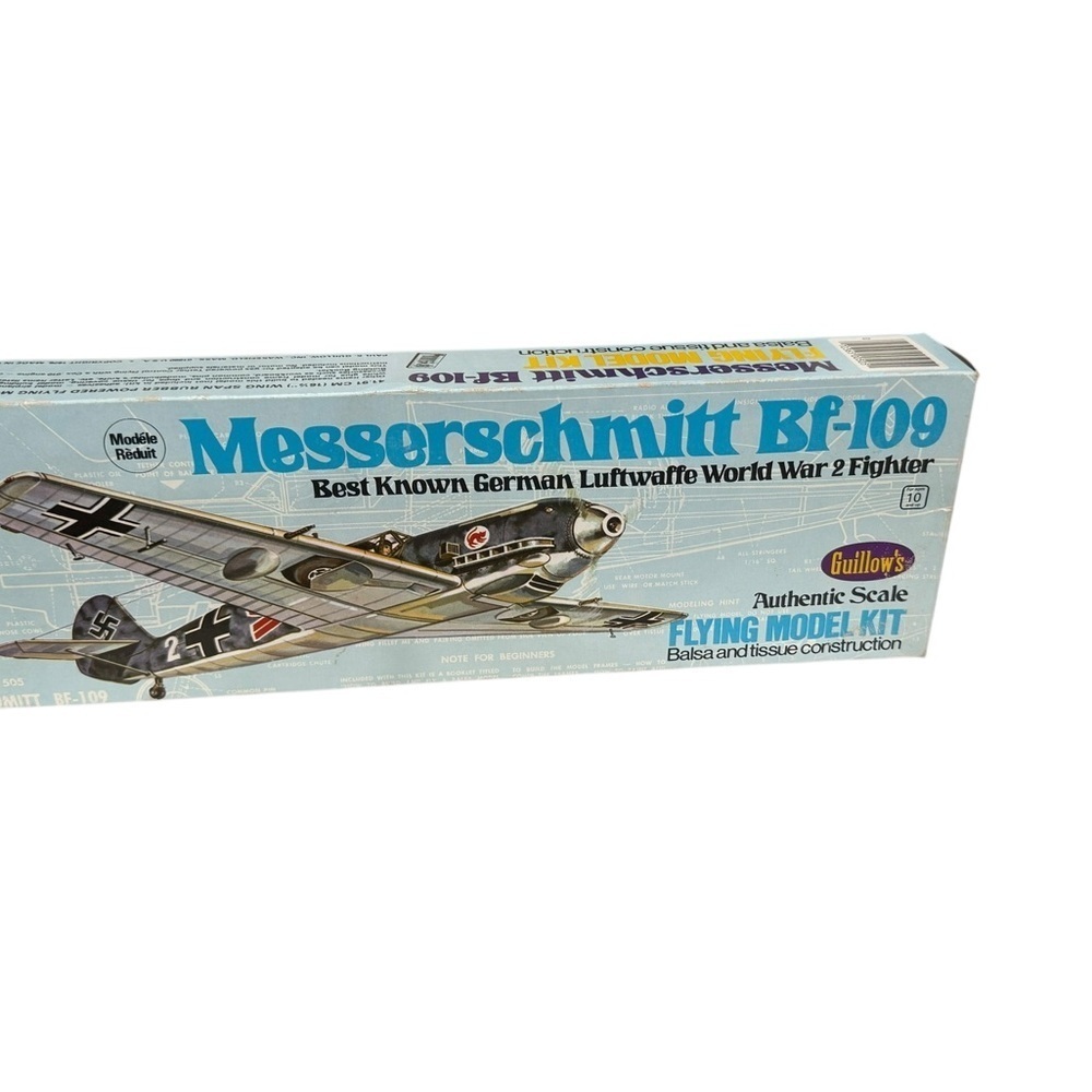 Messerschmitt BF-109 Balsa And Tissue Flying Model Kit AUTHENTIC SCALE Kit 1976